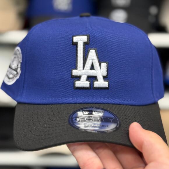 New Era LA Dodgers '50th Anniversary' A-Frame 9FORTY Snapback Blue/Black - Picture 3 of 4